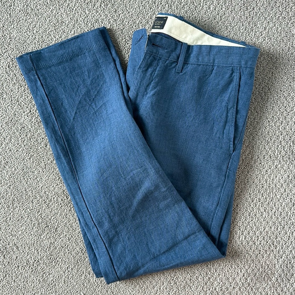 J. Crew 484 Linen Baird McNutt Dress Pants 32x30